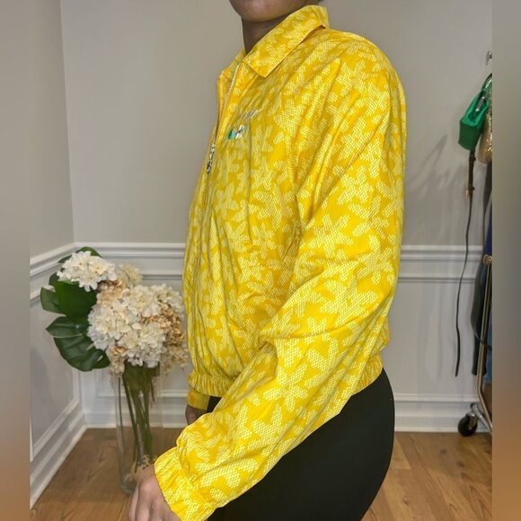 NWT Nike Sport Daisy woven full-zip floral print jacket in mustard - Picture 6 of 8